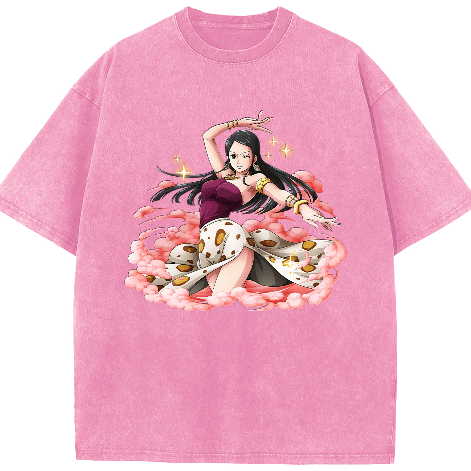 ワンピース ニコ・ロビン ONE PIECE Nico Robin 綿100% ヴィンテージ風 半袖Tシャツ（フロントプリント）